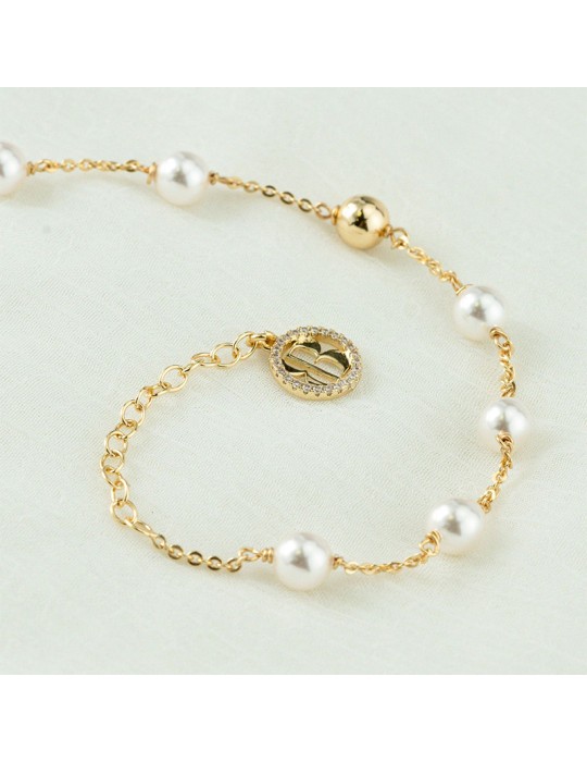 Bracciale Bottega Boccadamo - Argento 925% Dorato -Boule-Perle-BBR133D