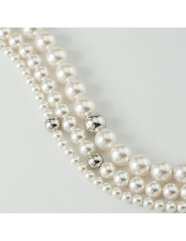 Collana Bottega Boccadamo - Argento 925% - Boule - Perle 6 mm - BGR140