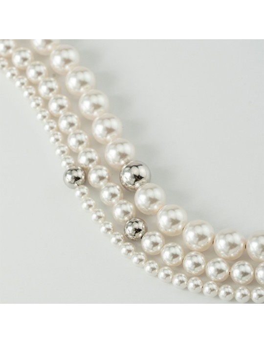 Collana Bottega Boccadamo - Argento 925% - Boule - Perle 6 mm - BGR140