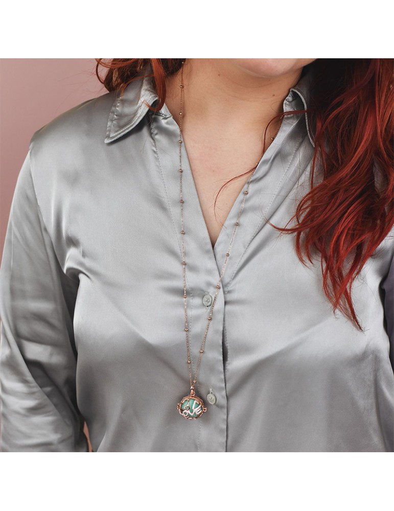 Boccadamo Necklace - 925% Pink Silver - Openable Chest - BTGR18