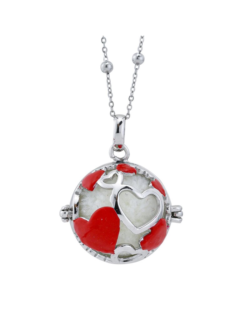 Collana Boccadamo - Pendente - Argento 925% - Cuori Smaltati - BTGR19
