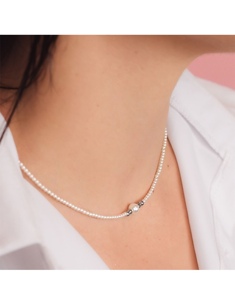 Boccadamo Necklace - Sophie - 925% Silver - White Pearls - GR909