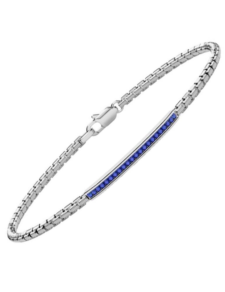 Bracciale Zancan - Argento 925% - Fila di Spinelli Blu - ESB375BL