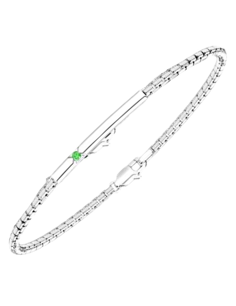 Bracciale Zancan - Color - Argento 925% - Spinello Verde - ESB377VE