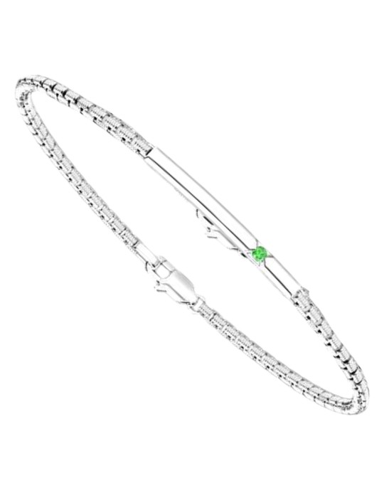 Bracciale Zancan - Color - Argento 925% - Spinello Verde - ESB377VE