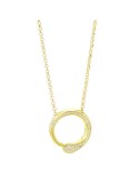 Collana Boccadamo - Bronzo Dorato-Pendente Contrariè Zirconato-KGR036D