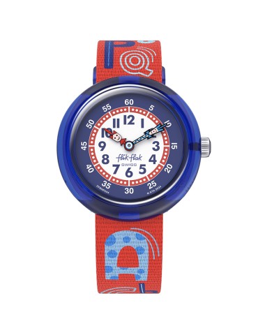 Flik Flak Watch - Know Your ABC - 32mm-Red & Blue-Letters-ZFBNP244