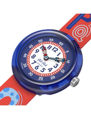 Flik Flak Watch - Know Your ABC - 32mm-Red & Blue-Letters-ZFBNP244 2