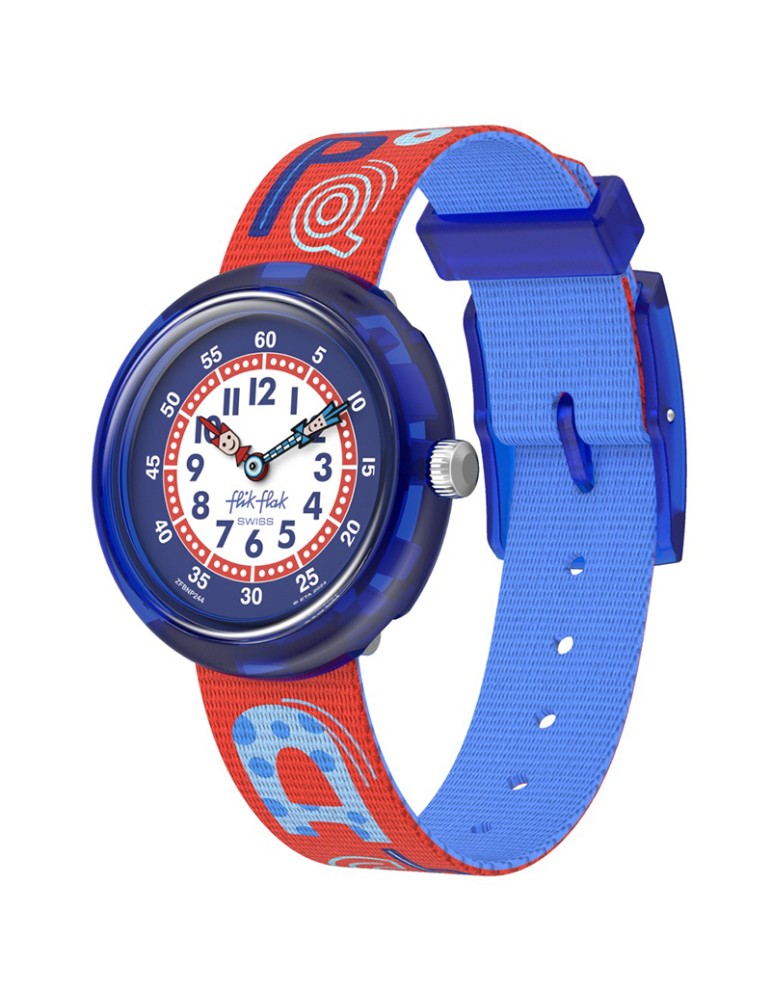 Flik Flak Watch - Know Your ABC - 32mm-Red & Blue-Letters-ZFBNP244
