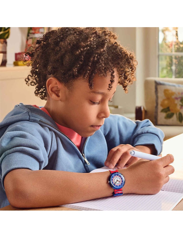 Flik Flak Watch - Know Your ABC - 32mm-Red & Blue-Letters-ZFBNP244
