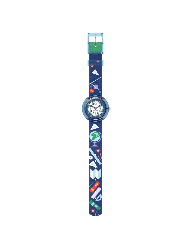 Flik Flak Clock - School Stuff - 32mm - Blue-School-Items-ZFBNP245