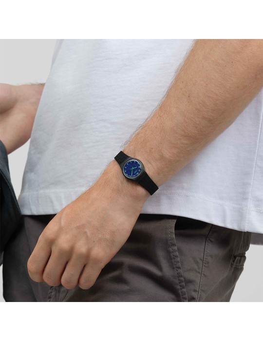 Orologio Swatch - Grace in Time - Solo Tempo - Nero - 25mm - Blu-LB188