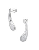 Boccadamo Earrings - Caleida - Silvered Bronze - Zircon Pavé-KOR039