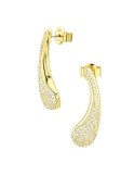 Orecchini Boccadamo - Caleida - Bronzo Dorato -Pavè di Zirconi-KOR039D