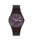 Orologio Swatch - Tempo e Data - Marrone - 34mm - Viola - SO28C700