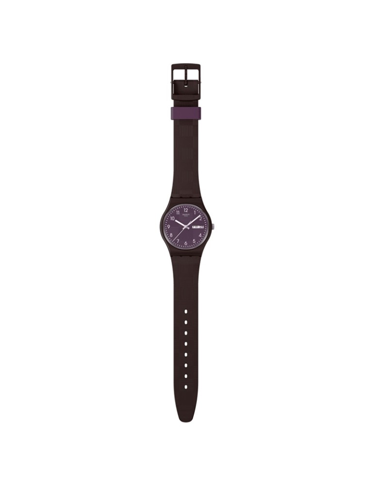 Swatch Watch - Time & Date - Brown - 34mm - Purple - SO28C700