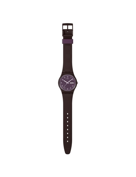 Swatch Watch - Time & Date - Brown - 34mm - Purple - SO28C700