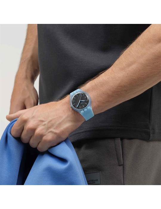 Orologio Swatch - Blue Moves - Solo Tempo - Blu - 41mm - Nero-SO29L101