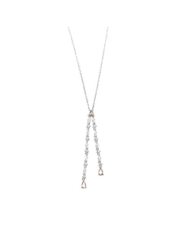 Collana Salvatore Plata - Argento 925% - Cristalli Bianchi - Morganite - 112C0137