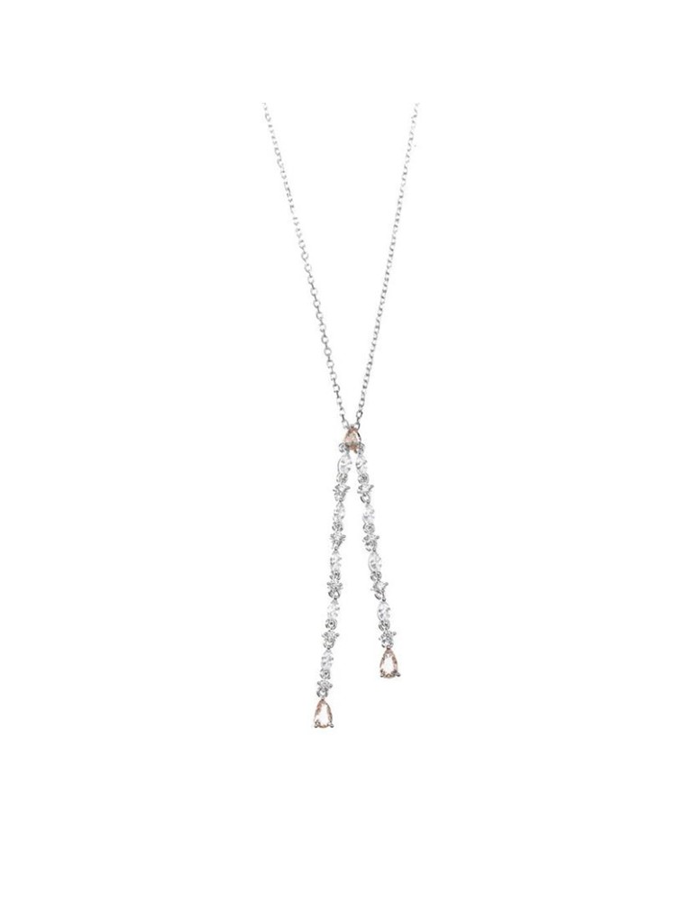Collana Salvatore Plata - Argento 925% - Cristalli Bianchi - Morganite - 112C0137