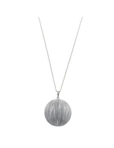 Collana Salvatore Plata-Argento 925%-Sfera Pendente Diamantata-112C0154