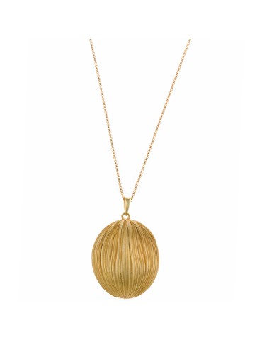 Salvatore Plata Necklace - 925% Silver Gilded - Sphere Pendant-112C0155