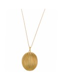 Salvatore Plata Necklace - 925% Silver Gilded - Sphere Pendant-112C0155