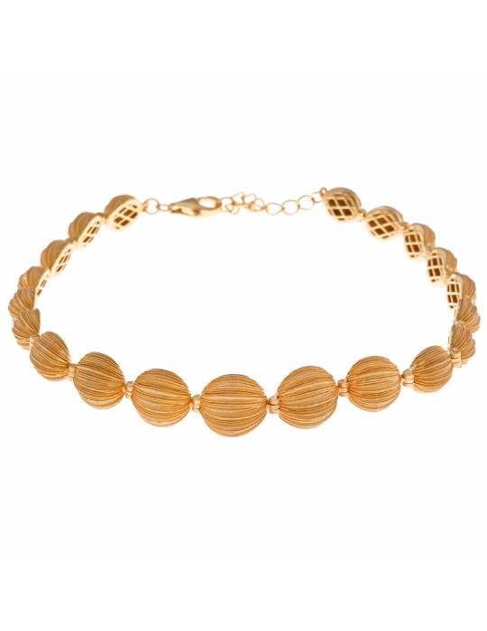 Bracciale Salvatore Plata-Argento 925% Dorato-Sfere Diamantate-112P0139