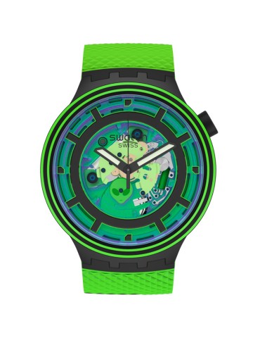 Swatch Watch - Come in Peace! - Black - 47mm - Green - SB01B125
