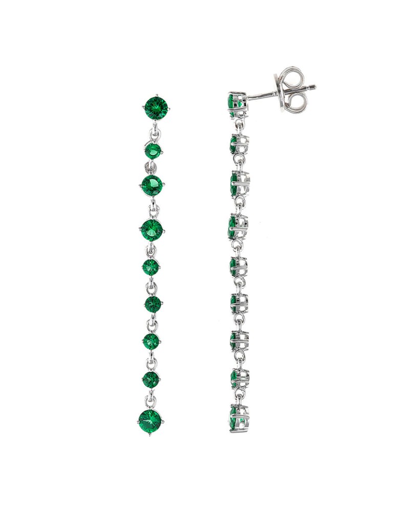 Orecchini Salvatore Plata - Argento 925%-Cubic Zirconia Verdi-136A0671