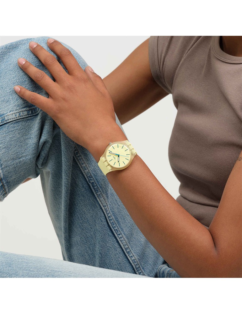 Swatch Watch - Citrus Tilt - Time Only - 41mm - Yellow - SO29J102
