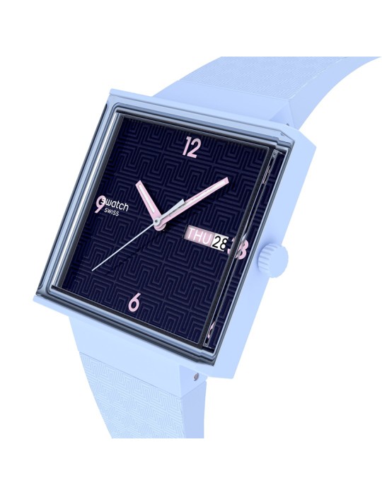 Orologio Swatch - Bright Angle - Azzurro - 42mm - Blu Scuro - SO34L701