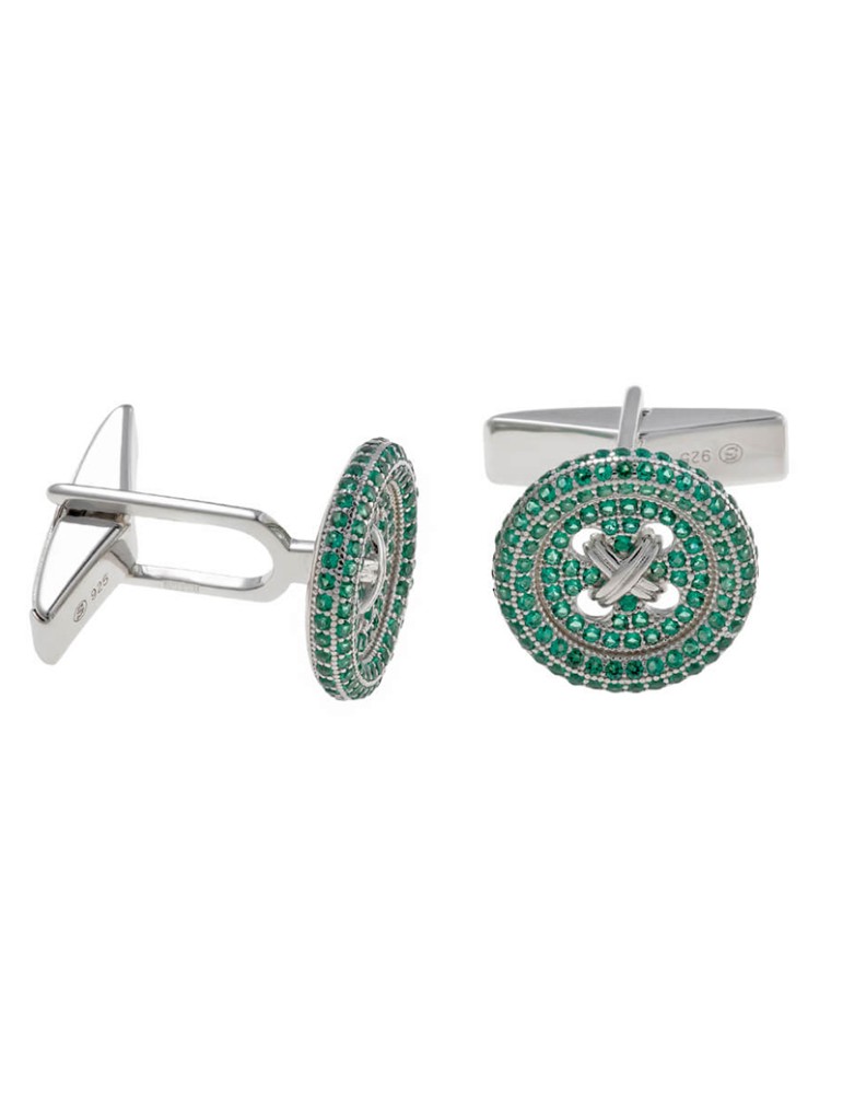 Gemelli Salvatore Plata - He - Cubic Zirconia Verdi - 195H0009