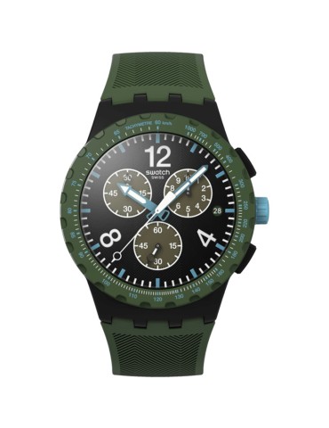 Swatch Watch - Olive Rush - Chronograph - Green - 42mm -Black-SUSB421