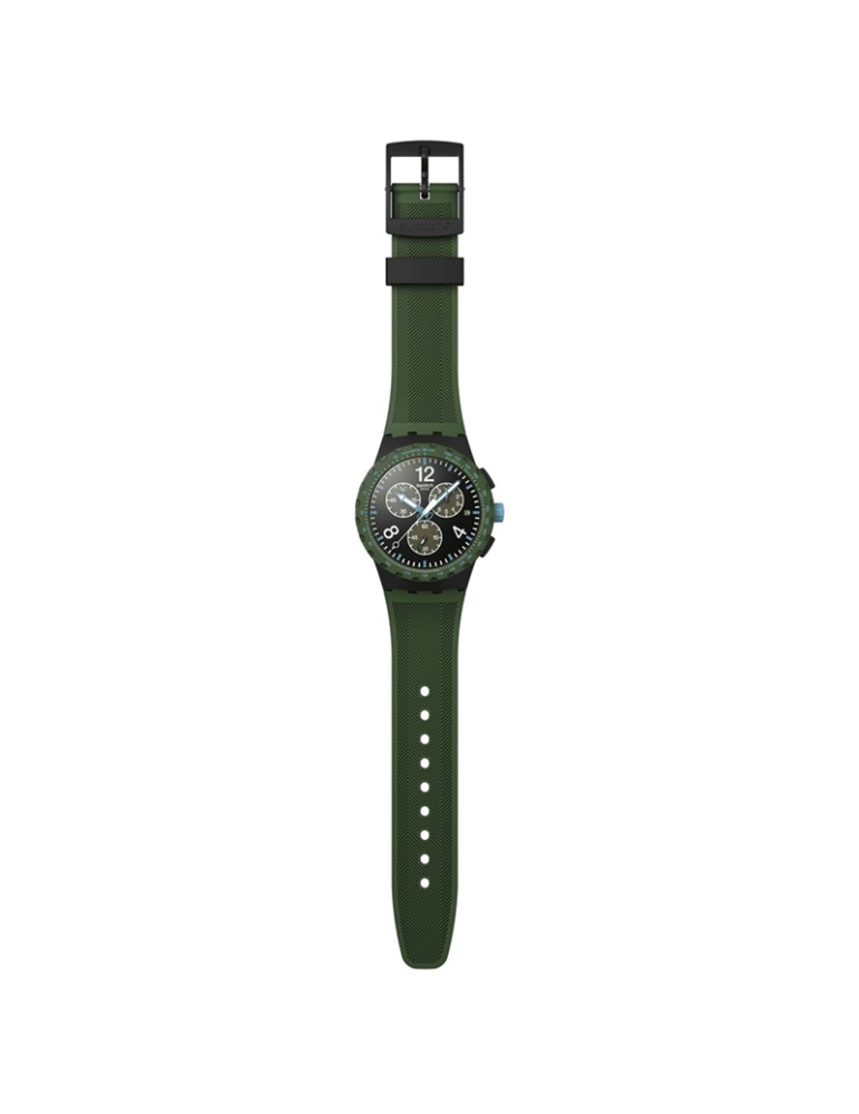 Swatch Watch - Olive Rush - Chronograph - Green - 42mm -Black-SUSB421