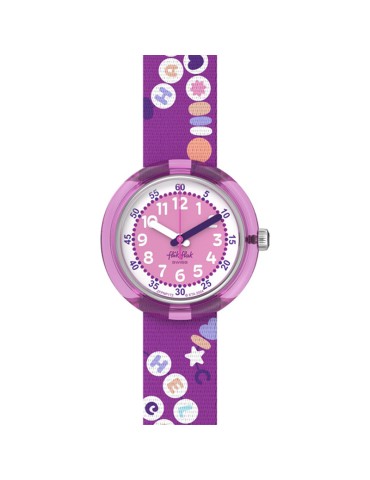 Flik Flak Watch - BFF - Time Only - Purple - 32mm - Lettering-ZFPNP172
