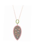Necklace-Salvatore Plata-Afternoon-Drop-Cubic Zirconia Turquoise-252C0014