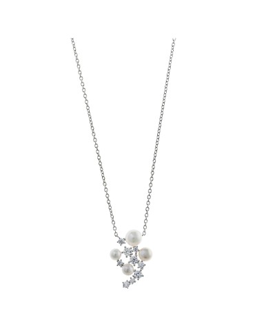 Collana Salvatore Plata - Argento 925% - Cubic Zirconia-Perle-272C0033