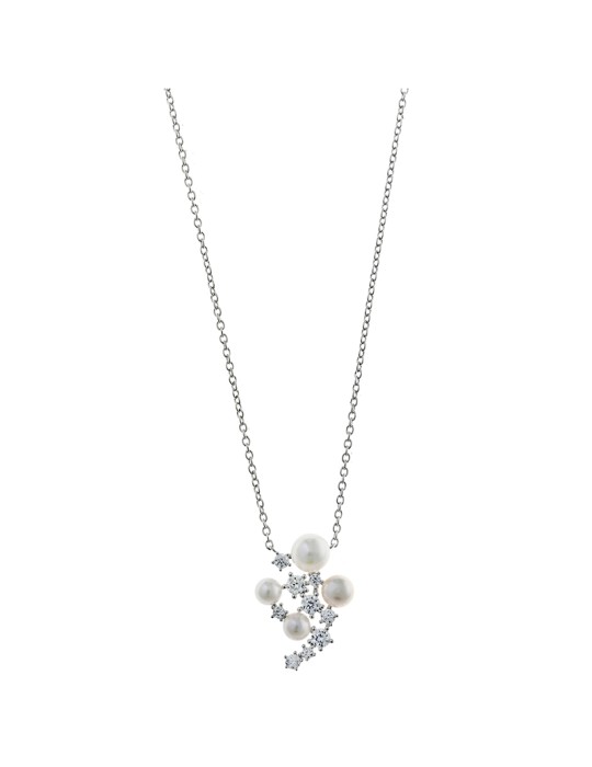 Collana Salvatore Plata - Argento 925% - Cubic Zirconia-Perle-272C0033