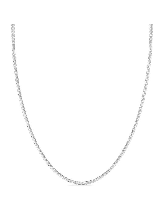 Zancan Necklace - 925% Silver - Knurled Pattern - 50 cm - ESC093