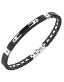 Bracciale Zancan - Acciaio 316L - Ceramica Nera - Spinelli Neri-EHB147