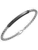 Zancan Bracelet - 316L Steel - Black Central Plate - EHB177