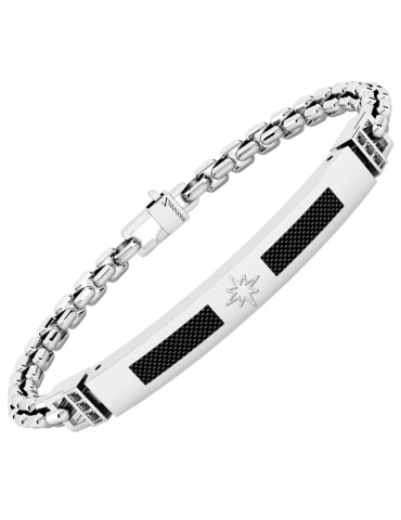 Bracciale Zancan - Spinelli Neri - Fibra di Carbonio - EHB266