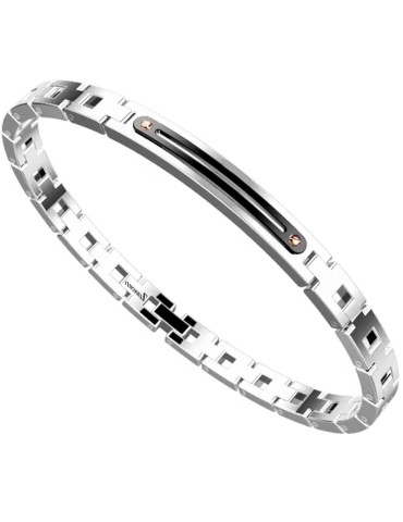 Bracciale Zancan - Targa Nera - Viti PVD Rose Gold - EHB306 2