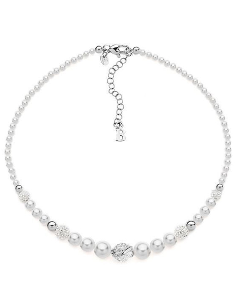 Collana Boccadamo - Perle - Argento 925% - Boules -Perle Bianche-GR504