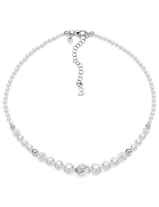 Collana Boccadamo - Perle - Argento 925% - Boules -Perle Bianche-GR504