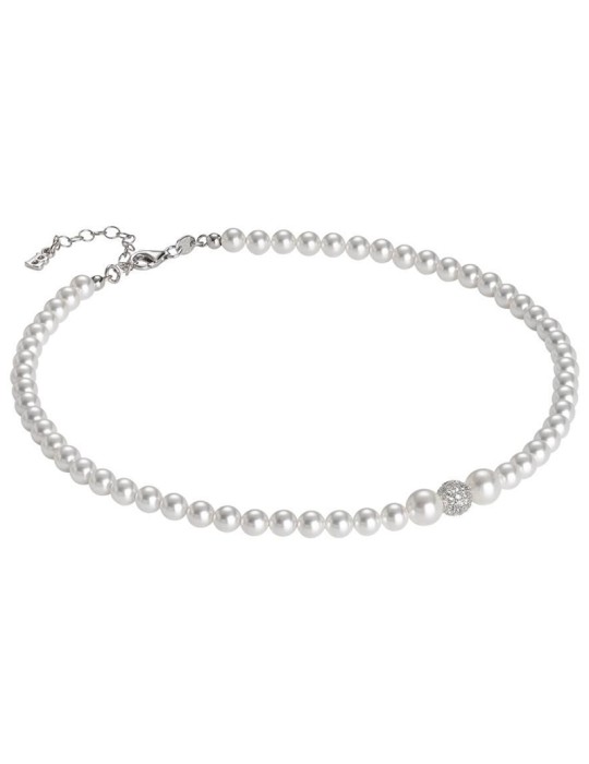 Collana Boccadamo - Perle -Argento 925%-Boule Centrale-Swarovski-GR637