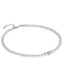 Boccadamo Necklace - Pearls - 925% Silver - Central Boule - Swarovski - GR637