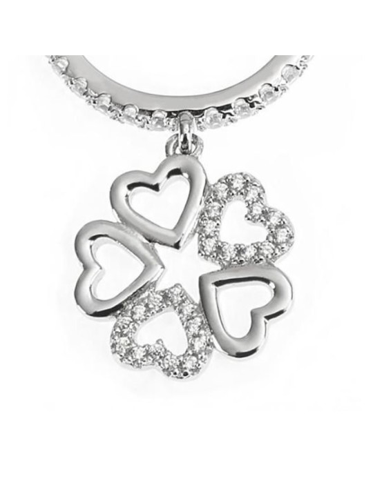 Boccadamo Ring - Four-leaf Clover Pendant - White Zircons - AN430