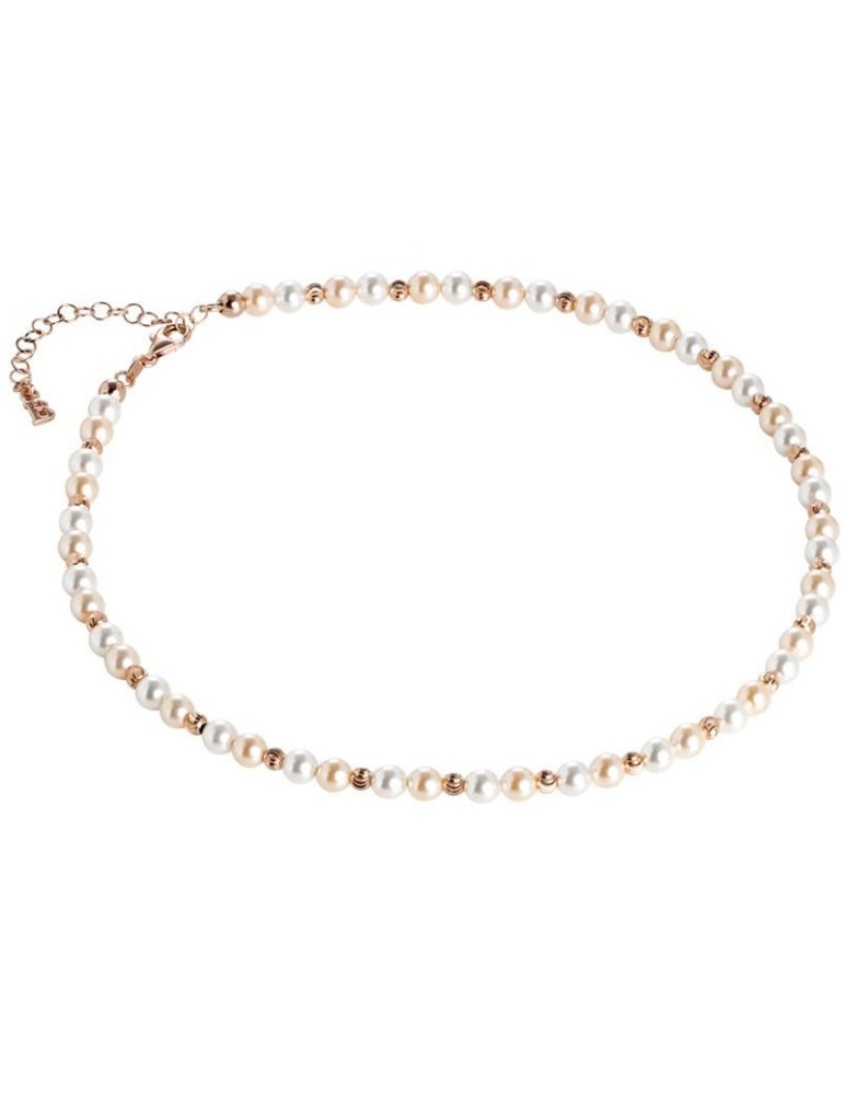 Collana Boccadamo - Perle - Rose Gold - Sfere Diamantate - GR651RS
